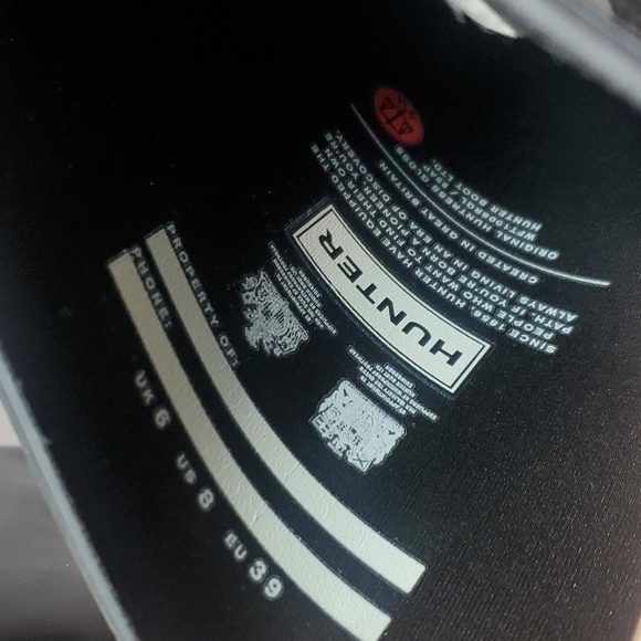 Hunter Womens Original Glossy Wellies  Classic Rain Tall lined boots shoes sz 8 - Picture 6 of 14